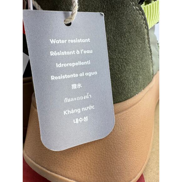 FitFlop F-Mode Womens 8.5 Water Resistant Fleece Lined Winter Ankle Boots Green - Picture 7 of 14